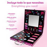 Barbie Maletín de maquillaje para niñas con espejo - details 5