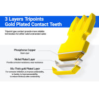 AMPCOM RJ45 Plug Cat6 Passthrough Connectores Fácil De Triturar Conector Modular Para Red Cable UTP Aislado Herramienta De Cableado De Computadora - details 1