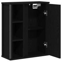 vidaXL Mueble de baño de pared con espejo roble negro 50x21x60 cm - details 3