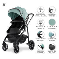 Asalvo Trío Convertible Dubai 2 Oliva – Cochecito 3 en 1 con Capazo, Silla de Paseo y Silla de Auto para Bebés desde 0 Meses hasta 22 kg - details 1