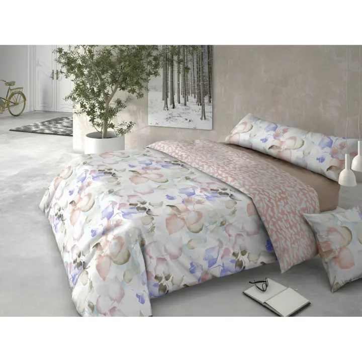 Juego de funda nórdica Pierre Cardin HOJARASCA Rosa Cama de 90 3 Piezas - 1
