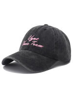 Gorra De Béisbol De Algodón Lavado Con Bordado De Letras Unisex Ajustable Vintage Desgastada Para Hombres Y Mujeres Protección Solar Gorras Para Hombres - details 0