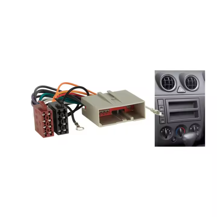 kit MARCO RADIO 1DIN o 2din FORD FIESTA FUSION 2002 conexiones FORD a elegir - 1