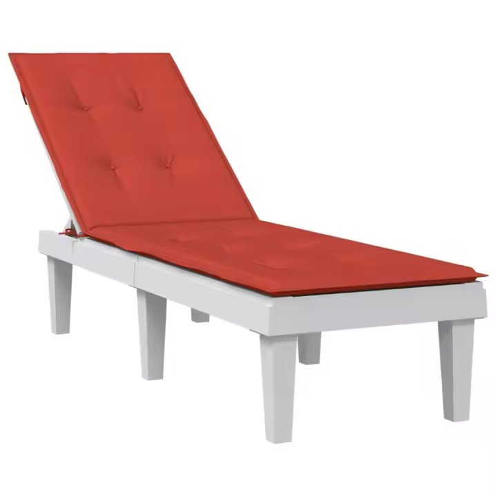 vidaXL Cojín para tumbona tela rojo melange (75+105)x50x3 cm - 1