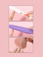 Cepillo De Manicura Grande Con Cabeza De Hongo Y Mango Rosa Para Recoger Polvo Y Limpieza De Uñas Herramienta Esencial Para Cuidado De Las Uñas - details 2
