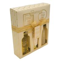 Set Oro Regalo IDC Institute – Lujoso Kit de Cuidado Personal en Elegante Caja Dorada: Loción Corporal, Baño de Burbujas, Gel de Ducha, Sales y Exfoliante - details 1
