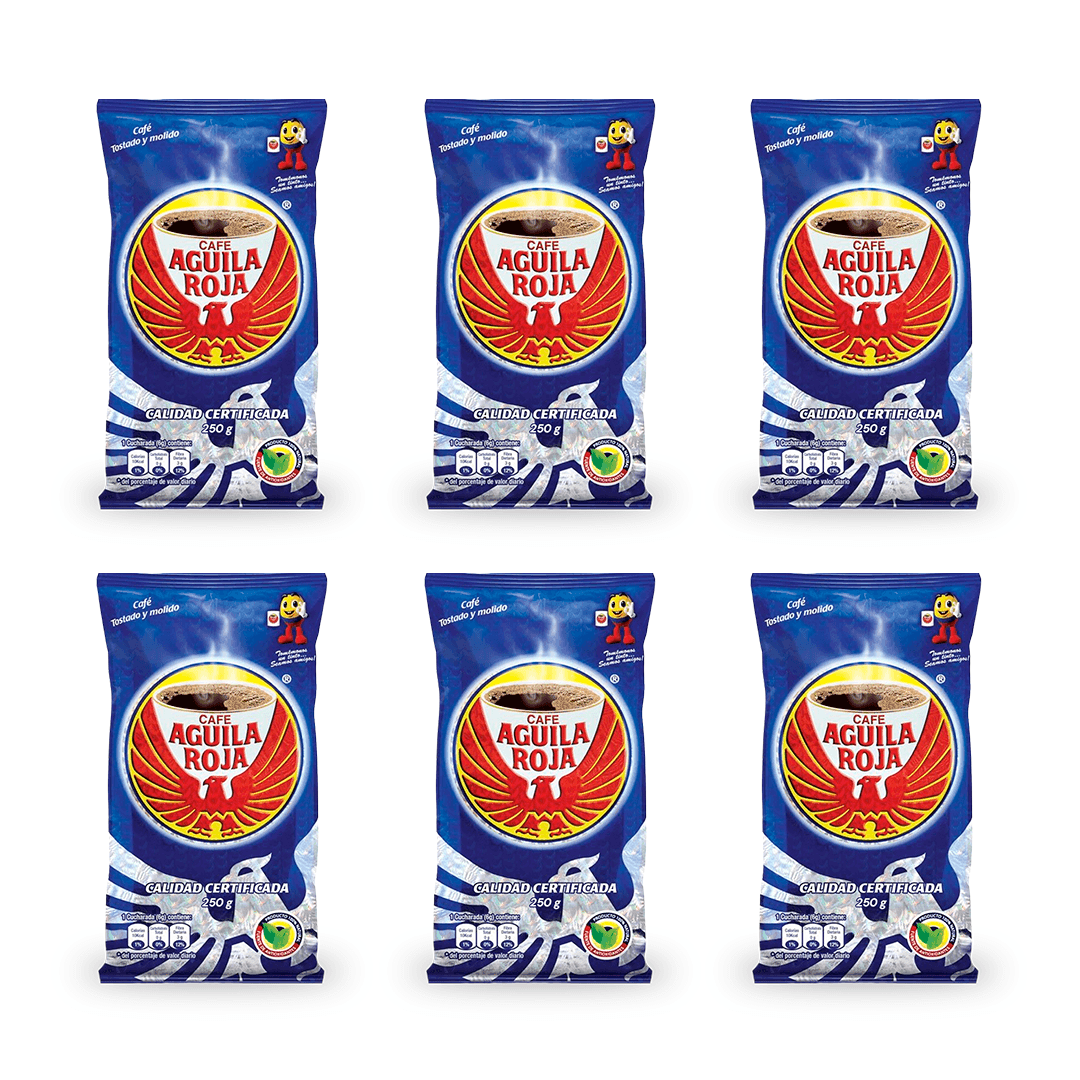 Café Aguila Roja Tostado Molido 250 Grs - PACK 6 Uds - Qumir