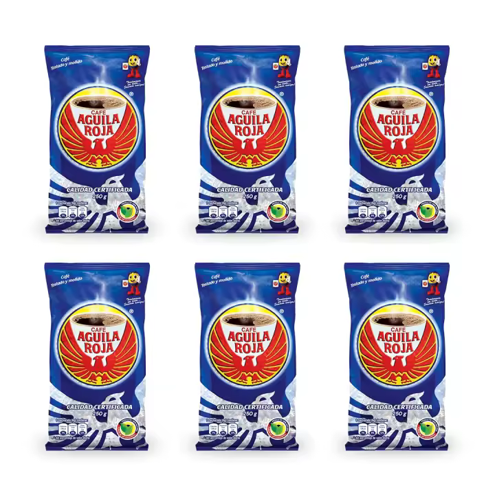 Café Aguila Roja Tostado Molido 250 Grs - PACK 6 Uds - Qumir - 1