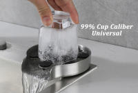 Copa De Vidrio Para Fregadero De Cocina Automática Con Rojellera De Acero Inoxidable Herramienta De Limpieza Para Cubas De Café Y Barra - details 5