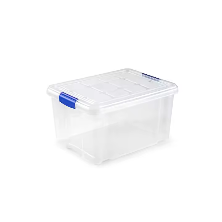 TIENDA EURASIA® Caja de Almacenamiento Multiuso de Plastico Transparente con Tapa, Cierre a Presion, Apilable - 1
