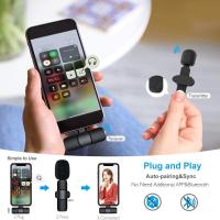 GAMINJA Micrófono Lavalier Inalámbrico Portátil Para iPhone Y Android Grabación De Audio Y Video Mini Micrófono Para Transmisiones En Vivo Juego Micrófono Para Teléfono - details 3