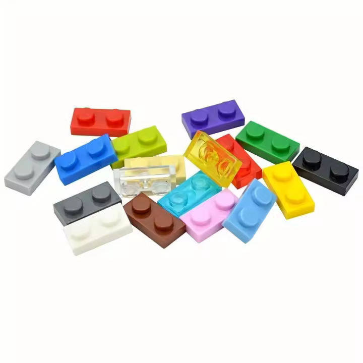 100PCS Bloques De Construcción Educativos Coloridos 1x2 Dots Tamaño MOC Compatible 3023 Figuras Delgadas Para Niños Juguete De Crea - 1