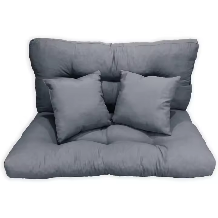 Cojines Sofá Palets. Conjunto 4 Piezas para Palet, Asiento 120x80 cm + Respaldo + 2 Cojines. Cómodo y Elegante para Interior y Exterior. NO Incluye PALETS - 1