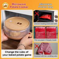 La sartén para patatas apta para microondas que viste en la televisión. Se cocina en minutos, suave y esponjoso, olla para papas en microondas, vaporera para papas dos veces horneada, libre de BPA - details 1