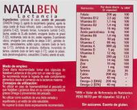 Natalben Lactancia 60 Capsulas Complemento vitamínico para madres lactantes - details 2
