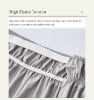 Enaguas De Cama Microfibra Blanco Negro Gris Ruffles Fácil De Limpiar Antiarrugas Para Dormitorio Estilo Sencillo Y Elegante - details 6