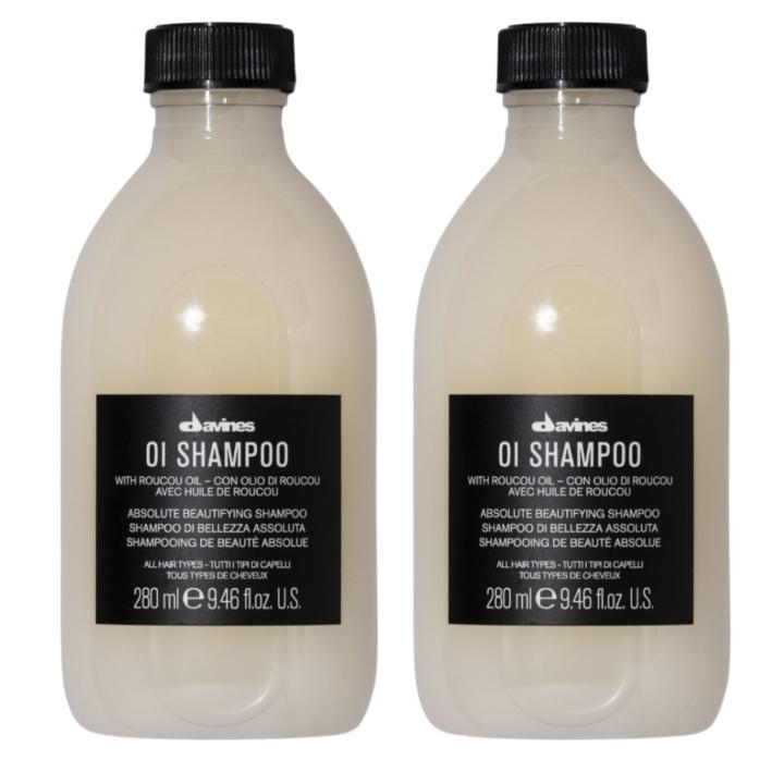 Pack x2 Champú OI Davines 280ml: Suavidad, Brillo y Control Antiencrespamiento