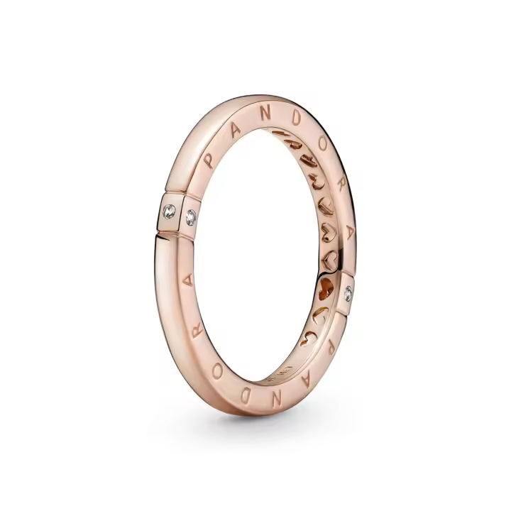 Anillo Pandora Rose Logotipo y Corazones 189482C01 - 1