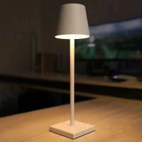 Lámpara De Mesa LED Recargable Sin Cable Para Hotel Con Toque Y 3 Colores Luz Ambiental Creativa Para Camastro Decoración Exterior Bar - details 5