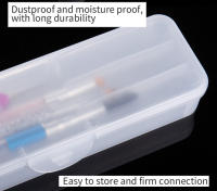 Caja De Almacenamiento Para Uñas Rectangular Doble Capa Con Herramientas De Uñas Portátil De Plástico 22cm Con Palillos Pinzas Cepillo Y Archos - details 5