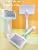 Cepillo De Aseo Para Mascotas Acero Inoxidable Con Agujas Comb De Pelaje Para Perros Y Gatos Limpieza De Pelo Flotante Masajeador De Animales De Compañía - details 0