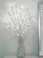Rama De Birch Blanca Con Luces LED Artificial Decorativo Para Fiesta De Cumpleaños Boda Decoración De Hogar Piloto Incluido Fuente De Alimentación Batería - details 11