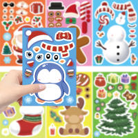 Puzle Navideño De Santa Claus Con Pegatinas Impermeables Para Niños Juego De Rompecabezas DIY Decoración De Fiesta Infantil - details 7