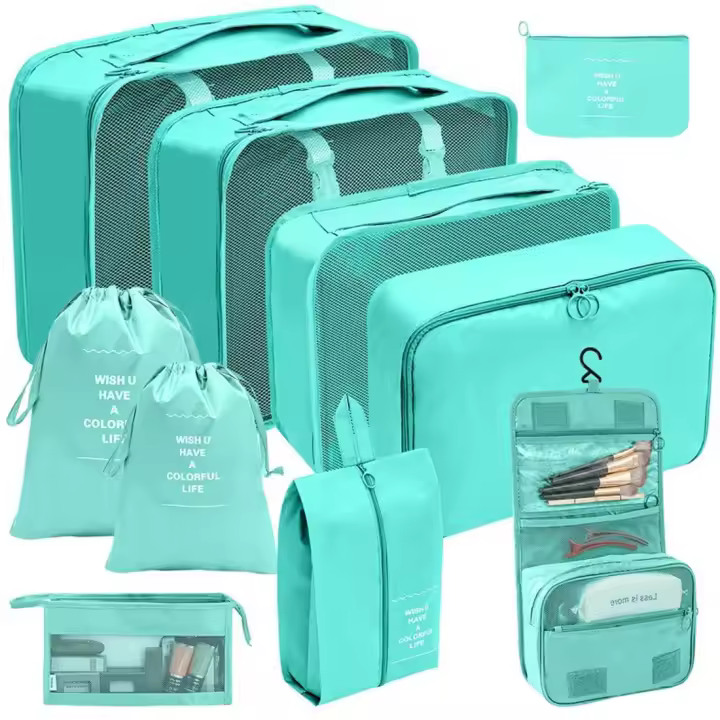 Juego Organizador Equipaje 10 Uds. Bolsas Almacenamiento Viaje Portátiles - 1