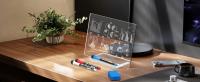 Tablero De Pizarra Blanco De Acrílico 9.8x7'' Con Soporte Para Escritorio Superficie Secable Con Portarayesas Para Lápices Ideal Para Oficina Y Estudio En Casa - details 5
