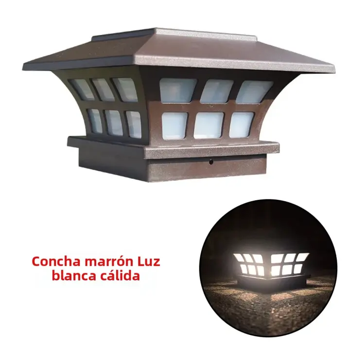 Lámpara De Pared Solar LED Impermeable Para Jardín Y Park Luminoso De Post De Café Decoración Exterior Iluminación De Calle - 1