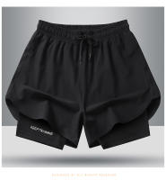 Shorts Deportivos De Verano Negro Sólido Casual Para Hombres Pantalones Cortos Secado Rápido Con Bolsillo Oculto Moda Deportiva - details 4