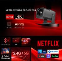 4K Proyector portátil Android 11, Native P 1080, 390ANSI, HY320, invitado, Wifi6, BTpig, cine 1920*1080P. - details 2