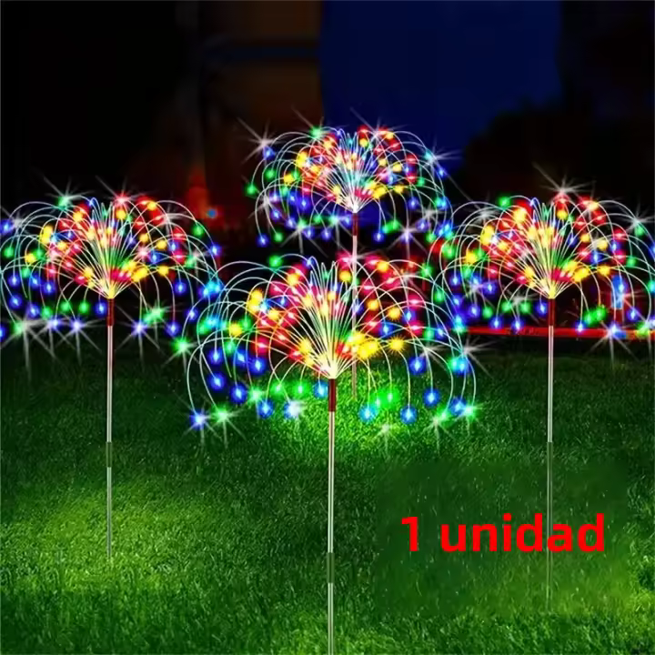 Luz Solar De Fuegos Artificiales LED Exterior Impermeable Con 8 Modos De Iluminación Decoración Festiva De Estrella DIY Luz Fairy Para Jardín - 1