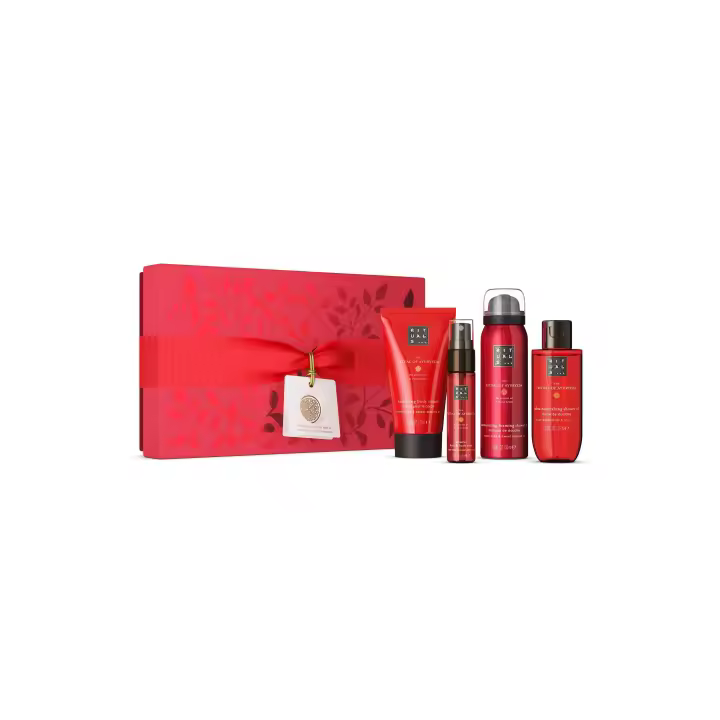 Rituals the Ritual of Ayurveda Set Regalo Cosmética Corporal - Set Baño E Higiene 4 Piezas - Rosa de la India y Aceite de Almendra Dulce - 1