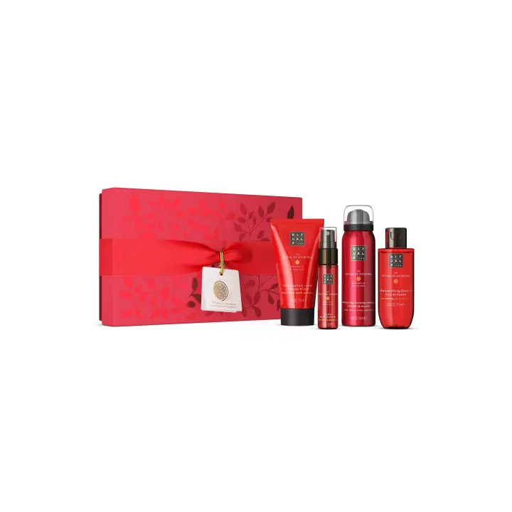 Rituals the Ritual of Ayurveda Set Regalo Cosmética Corporal - Set Baño E Higiene 4 Piezas - Rosa de la India y Aceite de Almendra Dulce - 1