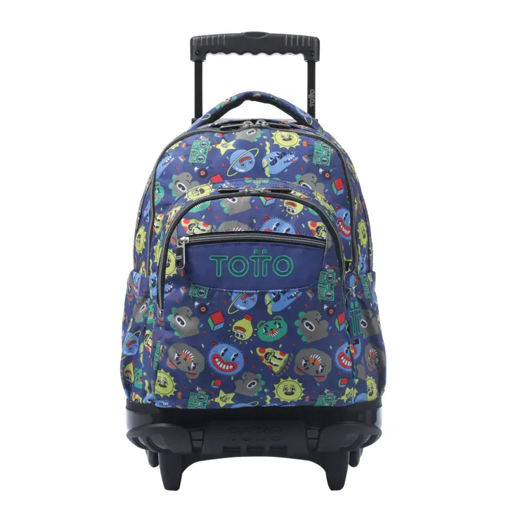 Totto Mochila escolar ruedas  Renglones -Dimensiones:32 x 45.5 x 18 cm-Material:Poliester reciclado - 1