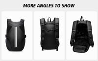 Mochila De Motociclista Para Hombres Impermeable Con Bandas Reflectantes Bolsa De Viaje Expansible Para Senderismo Y Actividades Al Aire Libre - details 5