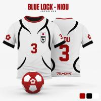 Camiseta Azul Lock Japón U20 Blanco Anime Dibujos Animados Cosplay Hombre Verano Manga Corta Niños Moda Mujer Camiseta O-Neck Polyester - details 4
