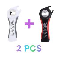 Abrigo De Botellas Y Latas Multifuncional De Acero Inoxidable Y Plástico 2PCS 5 En 1 Negro Herramienta De Cocina Para Cerveza Y Soda - details 0