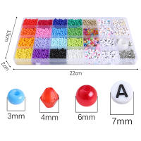 Kit De Letras De Arroz 3mm Para Crear Pulseras Y Collares De Verano Joyería DIY Regalos De Navidad Hecho Por Mano Sin Metales - details 3