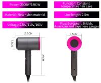 Cecidadi Secador Pelo Ionico, Secadores de Pelo iones Profesional Hair Dryer Motor AC Motor Rápido, 3 Temperaturas, Secador con Difusor y Concentrador para Cabello Rizado, Cuidado del Cabello a Temperatura Constante, Potencia 1800W - details 7