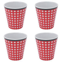 Juego de 4 tazas de porcelana de imitación para bebidas, taza de melamina original para estudiantes, escuelas y hogares - details 1