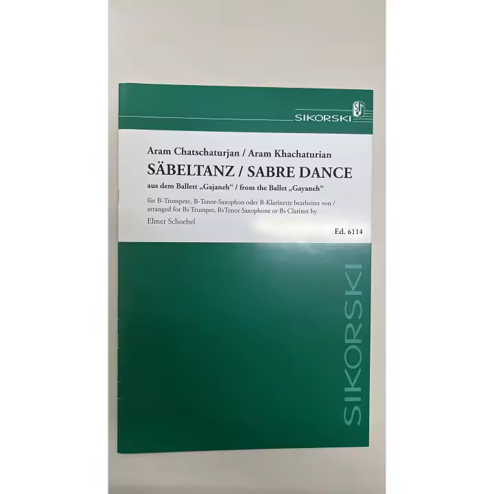 KACHATURIAN A.-Danza del Sable de "Gayaneh" para Clarinete (Trompeta) (Saxofon Tenor) y Piano(Schoeb - 1