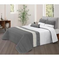 STARLEY-Colcha decorativa KELLY , con cojines relleno incluido,edredones cama edredon bouti calidad superior,Cómodo y duradero vale para Cama135/150cm Tamaño 250x260cm,Po 100%,Fabricadoliester en portugal - details 2