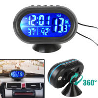 Reloj Digital Para Coche 3 En 1 Voltímetro Termómetro Y Luz De Fondo LCD 12V/24V Accesorio Interior Para Automóviles - details 2