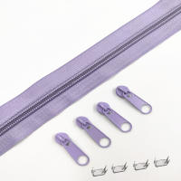 Cremalleras De Nylon Largas Para Costura Y Tailor 1/2/3/5/10 Metros Con Deslizadores 4/8/12/20/40 Piezas Accesorios Para Ropa Y Bolsos - details 4