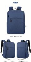 Bolsos,1PC Mochara gris para portátil de Negocios, Bolsa de viaje Ligera de Tela con Correa ajustable, cerre de Cremallera, forro de poliéster, detalle de Hilo de Coser, diseño de Cordones PARA LA Escuela, Actividades al Aire Libre - details 19