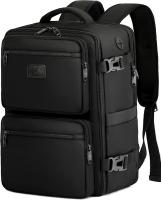 Mochila de viaje de cabina de avión para Ryanair Easyjet hombres mujeres mochila bolsa de viaje de mano, negro-S - details 0