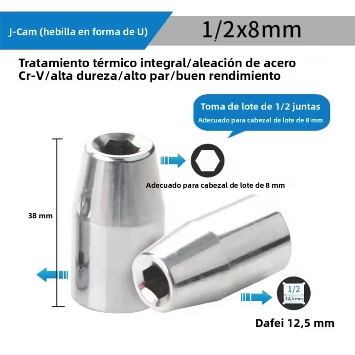 Adaptador De Llave De Fijación Universal 1/4 3/8 1/2 Multi-herramientas Convertidor De Impacto Para Llaves Y Bits Hexagonales - 1