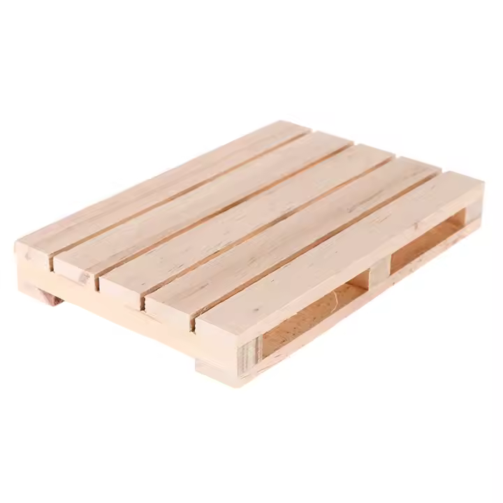 Mini Paléte De Madera Para Vínculos Calientes Y Fríos 1PCS Coaster De Madera Con Almohadilla Para Maceta De Flores - 1